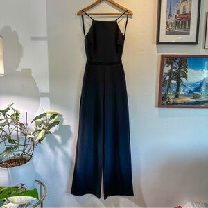 Black Sleeveless Wide-Leg Jumpsuit